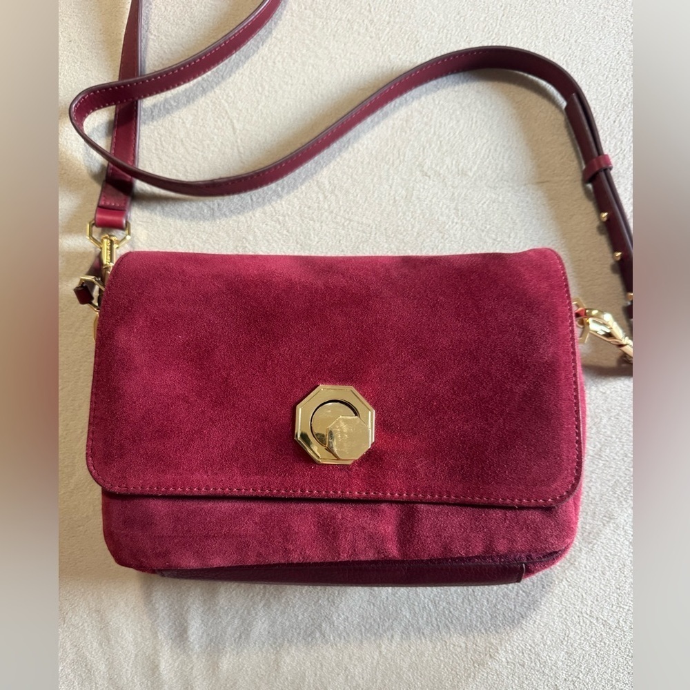 Louise et cie red leather bag